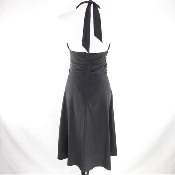 NWT White House Black Market Black Halter Dress 8 - Picture 3 of 8